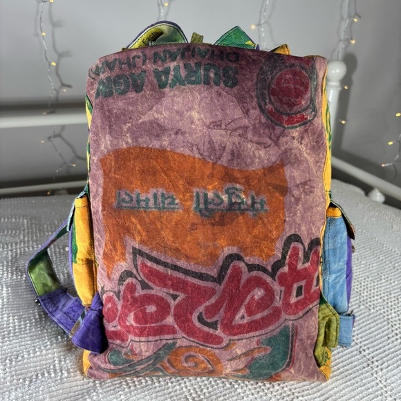 Flying High Backpack Patchwork Reversible Cotton Rice Pack Festival Travel Gift main image 14
